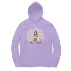 “Cool Girl” Sweat Shirt With Hoodie