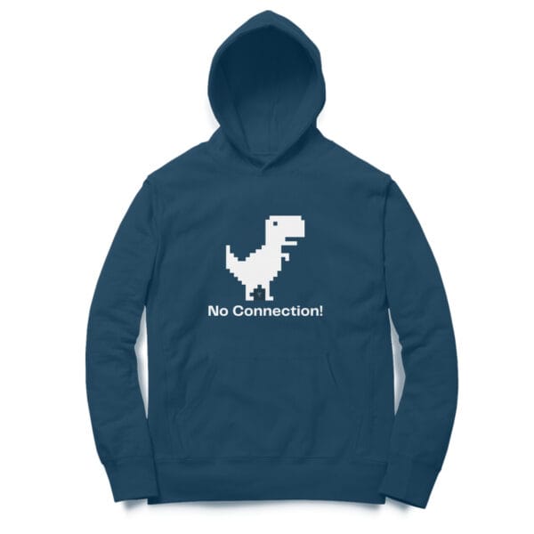 "No Connection" Dino Hoodie – For Those Offline Adventures - Image 2
