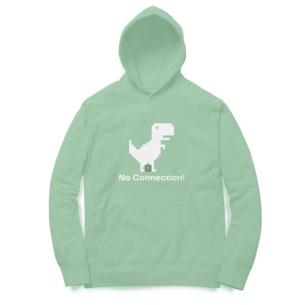 "No Connection" Dino Hoodie – For Those Offline Adventures - Image 3
