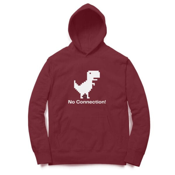 "No Connection" Dino Hoodie – For Those Offline Adventures - Image 4
