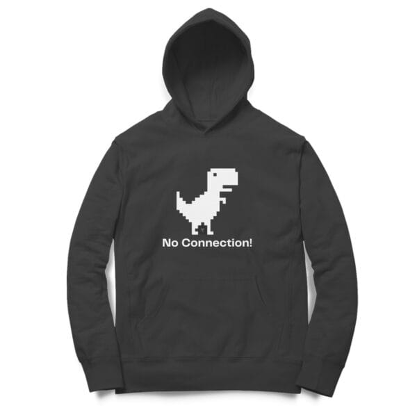 "No Connection" Dino Hoodie – For Those Offline Adventures - Image 8