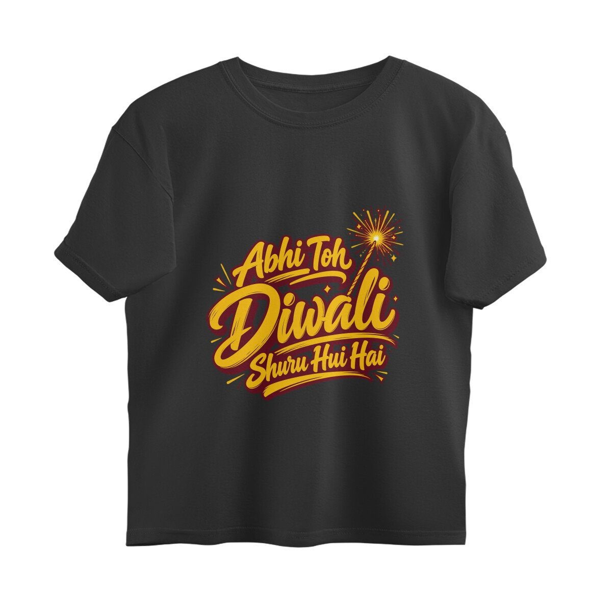 Abhi toh diwali shuru hui hai printrove flat mockup black